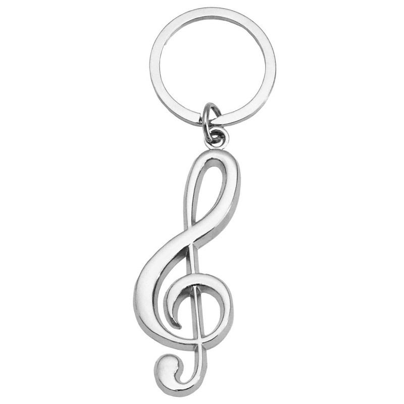 Keepdrum Treble Clef Treble Clef Keyring Silver