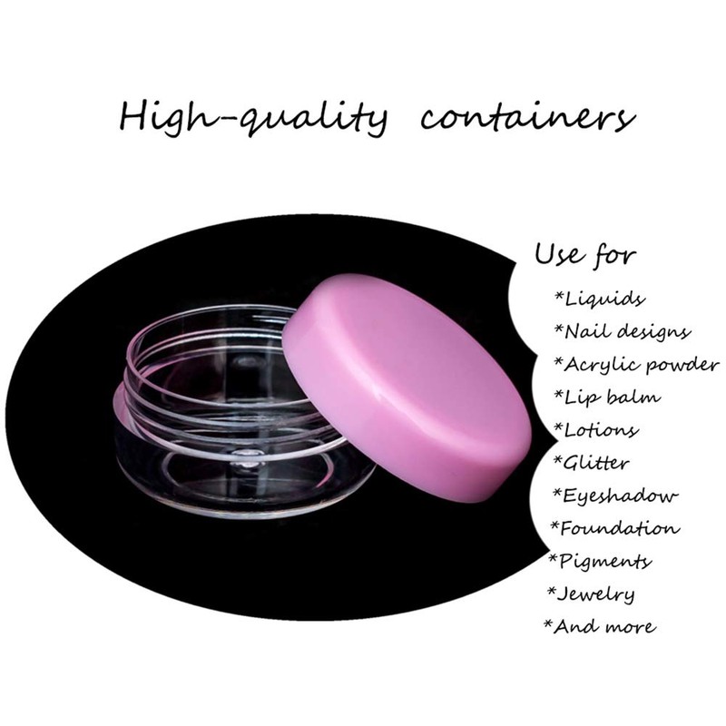 ZEJIA 10 Gram Cosmetic Containers 10pcs Sample Jars with Lids