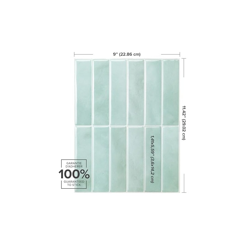 SMART TILES Peel and Stick Backsplash - 5 Sheets of