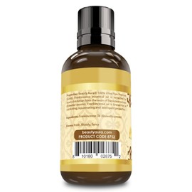Beauty Aura Premium Collection Ultra Pure Frankincense Essential Oil - 1 Oz Bottle - Steam Distilled from Sacred Boswellia Tree Resin - Use for Beauty Care, Massages & More