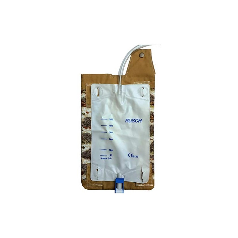 Catheter Leg Bag Holder. Cover. Hedgehogs.