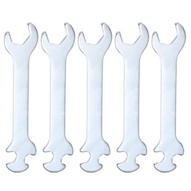 HARFINGTON 5pcs Double Open End Thin Wrench 7/8mm x 14mm Metric Super Thin Small Flat Head Wrench Galvanizing Open Ended Spanner for Automotive Repair Furniture Assembly