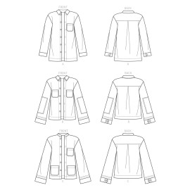 Simplicity SEWING PATTERN Womens Clothes - Shirt-Jacket Shacket Button-Down Plus Size 10946