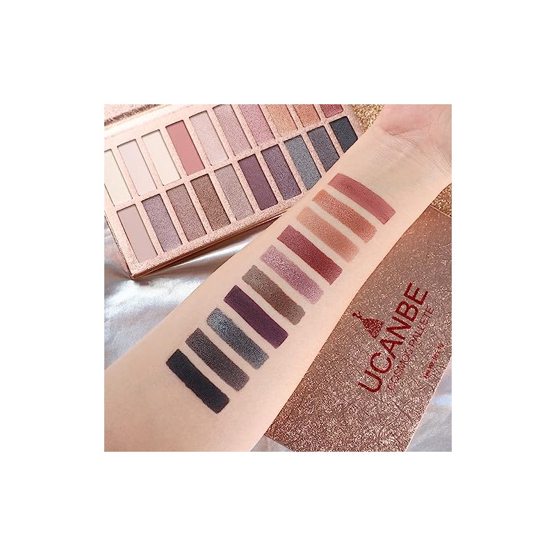 Ucanbe Cosmos Nude Eyeshadow Palette, Pro Matte Shimmer Glitter 20