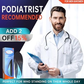 PCSsole Plantillas para fascitis plantar para hombres y mujeres, más de 220 libras, inserciones de soporte de arco alto resistentes con cojín cómodo, plantillas ortopédicas para aliviar el dolor de