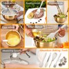 7 Pack Gold Mixing Bowls Set with 5 PCS Kitchen
