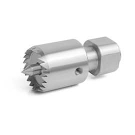 BMWOOD Crown Drive Center 1" Diameter Multitooth Drive Center Spring-Loaded Point Fits Most 4 Jaw Chucks.