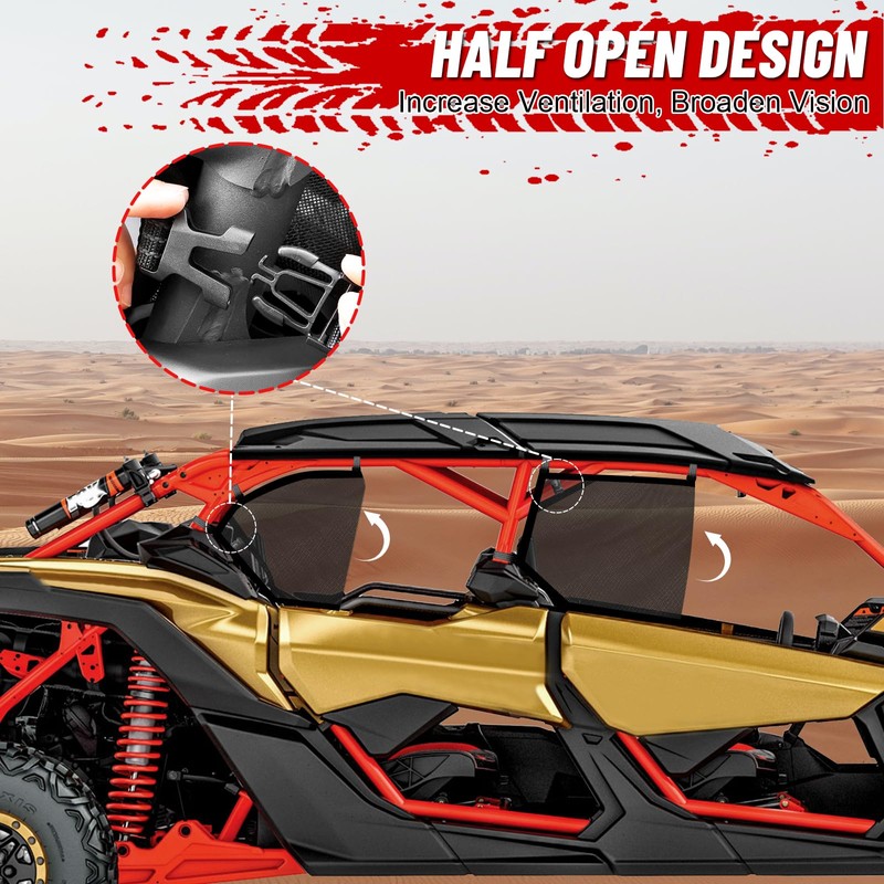 StarknightMT X3 Max Window Nets, Maverick X3 Side Windows Compatible