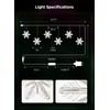 Brightown Smart Snowflake Lights, 12ft 96LED with 8 Drops Outdoor
