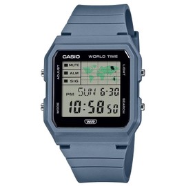 Casio Pop LF-30W Series | Digital Watch | Blue | World Map Display | Bio-Based Resin Band | LED Light | Stopwatch | Countdown Timer | World Time | Multi Alarms | Water Resistant | 3 Year Battery