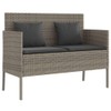 Benicabaly Cozy Patio Bench with Cushions for Relaxing Outdoor Moments,