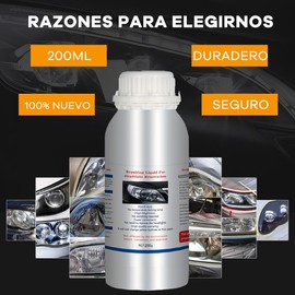Kit de Restauración de Faros Delanteros de Coche, 200 ml de líquido para reparación de faros amarillento,Renovación de Arañazos de Lente con Vapor par