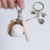 JEHWAEEN 2 Sets Mini Baseball Unique Cool Keychains Set,Baseball Keychains