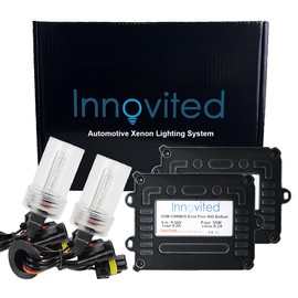 Innovited 9005 6000K HID Xenon Bulb (1 Pair) Bundle with 2 x 55W Canbus Error Free Ballast (Diamond White)