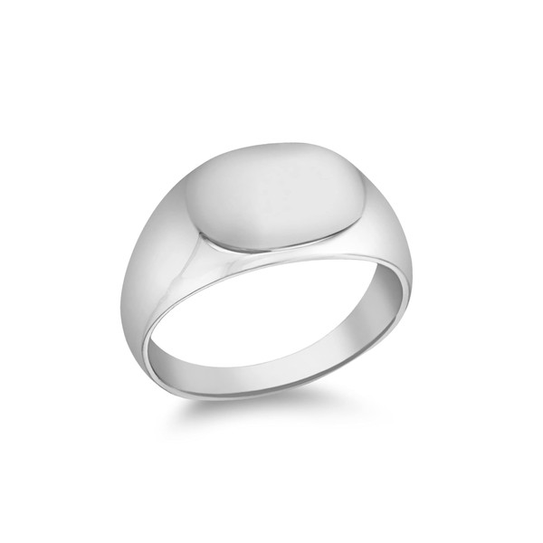 Tuscany Silver Unisex Signet Rings 925 Sterling Silver, Silver