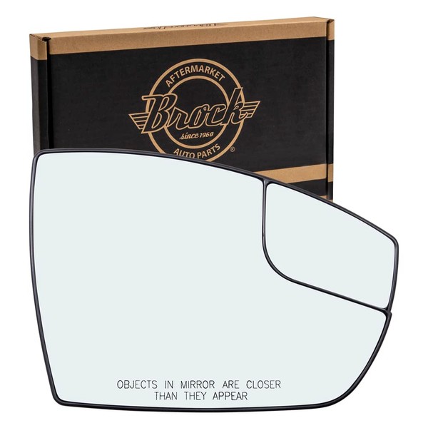 Brock Aftermarket Replacement Part Passenger Side Mirror Glass and Base
