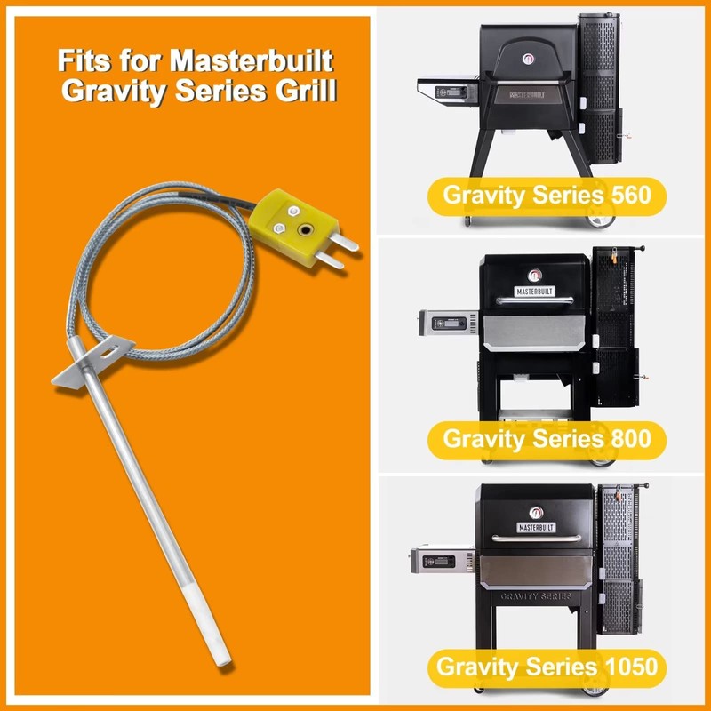 Temperature Probe Kit Compatible with Masterbuilt Gravity Series 560/800/1050 Digital