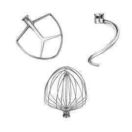 LETOMS 3 Pieces Stainless Steel Attachments (7QT Dough Hook,7QT Wire Whip,7QT Flat Beater Attachment) for KitchenAid Lift Stand Mixer and 7 Quart Bowl, Dishwasher Safe and Heavy Duty