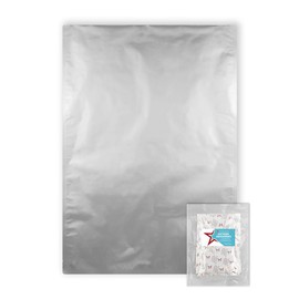 PackFreshUSA: 5 Gallon Genuine Mylar Bags (19" x 28”) - 2000cc + 500cc High Capacity Oxygen Absorber - Rounded Corners - Heat Sealable - Long-Term Food Storage - 5 Pack
