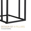 C Shaped Side Table Set of 2, Marble End Table
