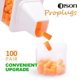 DISON Foam Ear Plugs, 100Pair 38dB Sleeping Earplug, Noise reducing for Work, Shoot, Travel, Focus, Concert, Block snoring