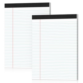 Legal Pads 8.5 x 11 Note Pads, 2 Pack Notepad 8-1/2 x 11 Legal Pad, 30 Sheets/Pad, Legal Pads 8.5 x 11 College Ruled Thick Writing Paper Lined Tablets Paper Pads Notepads for Work Office School Home