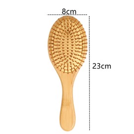 Bamboo Paddle Hair Brush Hair Brush Wooden Antistatic Hair Brush Detangling Hair Brush Eco Friendly Natural Wood Bamboo Air Paddle Kids Men (Oval)