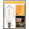 Abeja 25 Pack ST38 LED Replacement Bulbs, E12 0.6W Shatterproof