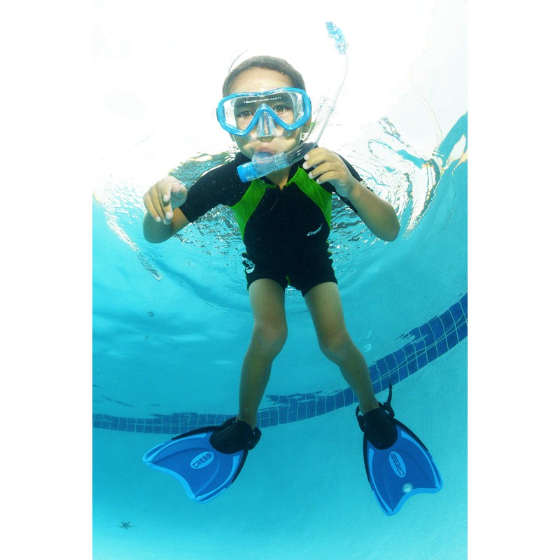 Cressi Kids Black/Lime Shorty Wetsuit Long Sleeve X-Large Age 6-8