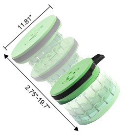 Upgraded 19.7"Portable Collapsible Folding Stool with Cushion Retractable Telescoping Foldable Stool for Adults Heavy Duty Camping Sturdy with Max Load Capacity 1000lbs for Outdoor Fishing Hiking BBQ