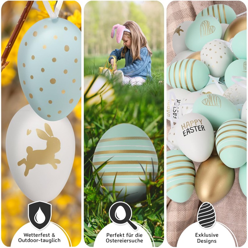 Festicy Easter Eggs Pack of 24 I Easter Decoration 2025