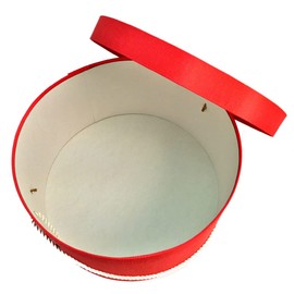 Sarah's Hat Boxes Classic Coral Hat Box – 18.5" x 9.5" (Dia. x Ht.) Handmade in USA – Odorless Non-Toxic Adhesive, Cording Handle – Premium Storage for Hats & Accessories