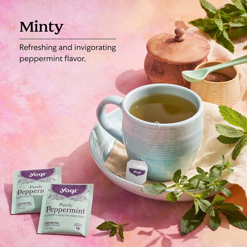 Yogi Tea - Purely Peppermint Tea (2 Pack) - Supports