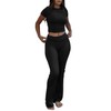 ZFLM Casual Workout Two Piece Outfits for Women Short Sleeve