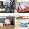 2 Pack Tissue Box Cover Holder, Butterflies with Flowers Rectangle