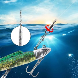 Goture 100pcs Duo Lock Fishing Swivels Stainless Steel Barrel Ring Snap Fishing Rolling Swivel Ball Free Rotation Swivels Cross-line with Black Nickel Fishing Line Connector Fishing Tackle Accessories