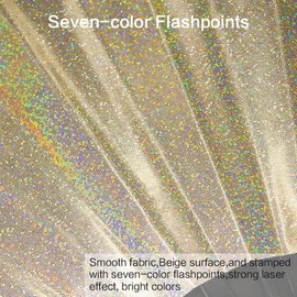 Raveahem Glitter Large Rave Folding Clack Hand Fan with Holster for Men Women Handheld Fan for EDM,Festival,Club,Party,Dance (Lridescent Beige, 13")