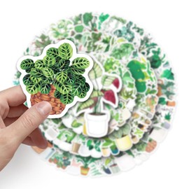 Green Plant Stickers Green Plants Sticker Set 100 Pieces Cute Decoration for Car Laptop Skateboard Bicycle Moped Motorcycle Bicycle Computer Suitable for Adults Children