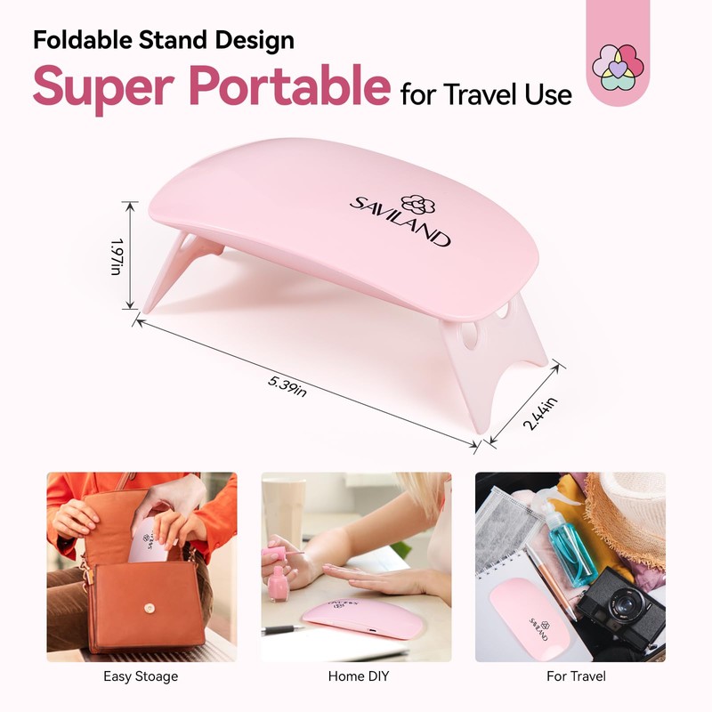 Saviland U V Gel Nail Lamp Mini U V Lamp