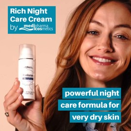 Medipharma Cosmetics Rich Night Care Cream - Contains Duo-Hyaluronic Complex - Non-Greasy & Quick Absorbent - Anti-Wrinkle Cream for Sensitive, Dry and Very Dry Skin - 50 ml