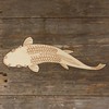 10x Wooden Koi Carp Swimming Long Craft Shape 3mm Ply