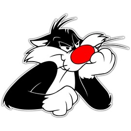 Cartoon CAT Silvester Sticker Helmet Sticker Bumper Sticker Laptop Sticker