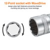 sourcing map 1/2" Drive by 21mm 12-Point Shallow Socket 38mm