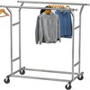 Simple Houseware Heavy Duty Double Rail Clothing Garment Rack, Holds
