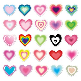 50 Packs Love Stickers Water Bottles Laptop Phone Motorcycle Computer Guitar Skateboard Hydroflasks Heart Vinyl Sticker Waterproof Aesthetic Trendy Decals for Teens Girls Adults