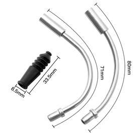JPGhaha V Brake Accessories Bicycle 4 Set V-Brake Brake Cable Bicycle Brake Tube with 8 Pieces V Brake Dust Boots and 8 Pieces Arcs for Mountain Bikes