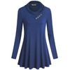 Miusey Tunics for Women Ladies Athletic Long Sleeve Decorative Button