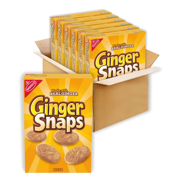 Ginger Snaps Cookies, Ginger Cookies, 6 - 16 oz Boxes