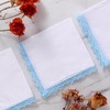HOULIFE - Pañuelos para mujer con encaje, pañuelos de algodón