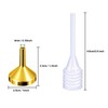 TecUnite 10 Pack Small Metal Funnels with 2 Pack Mini